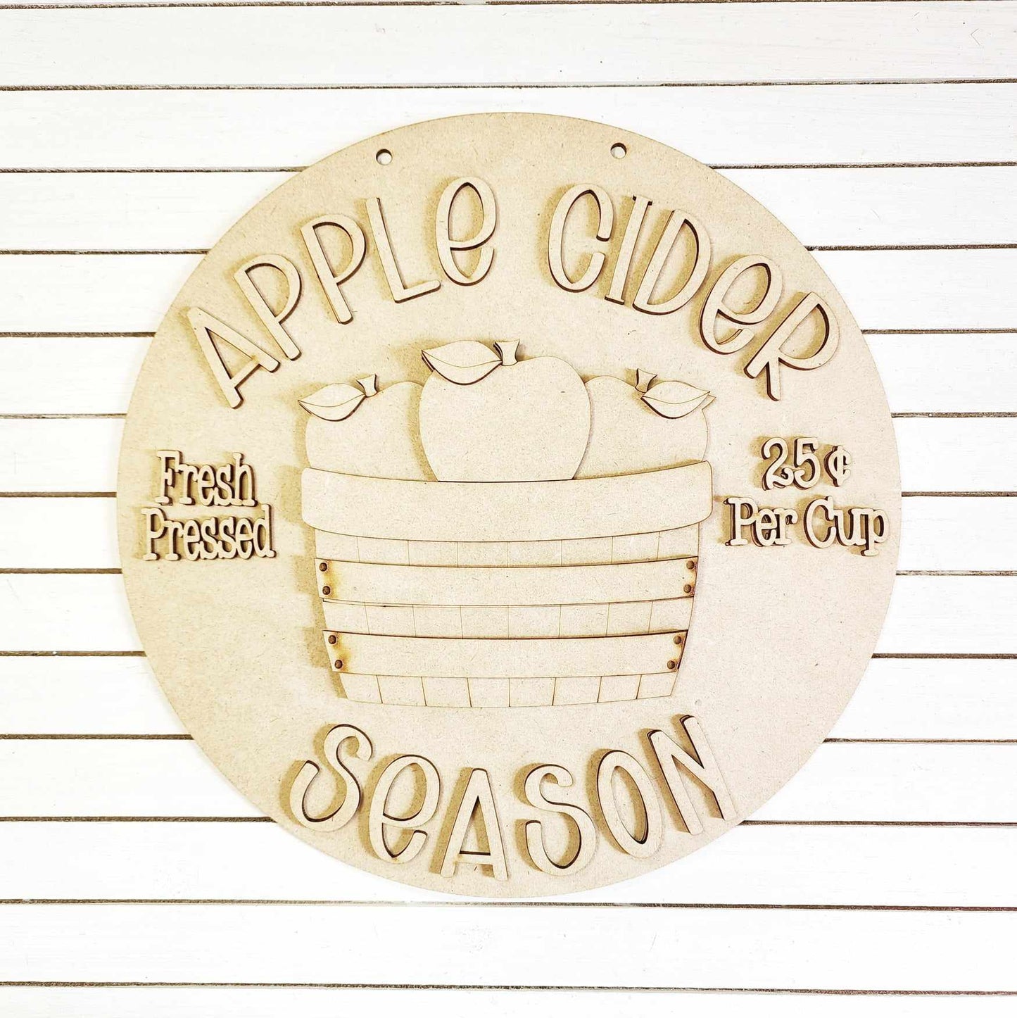 Apple Cider Season Door Sign - unpainted cutouts