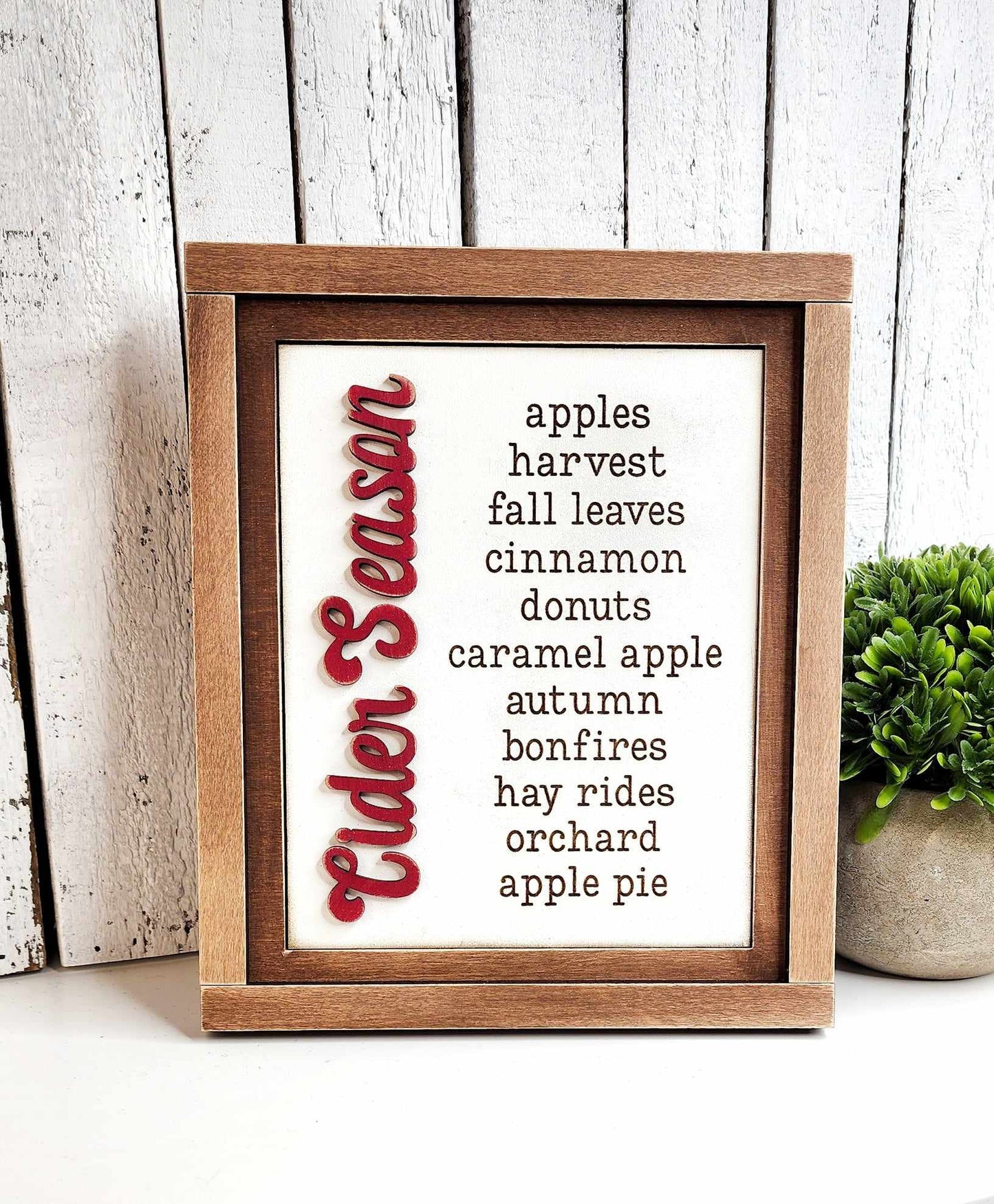 Apple Cider Sign Trio - unpainted cutouts