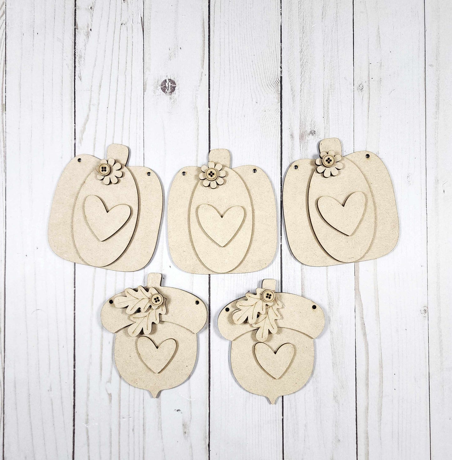 Fall Harvest Garland - unpainted cutouts