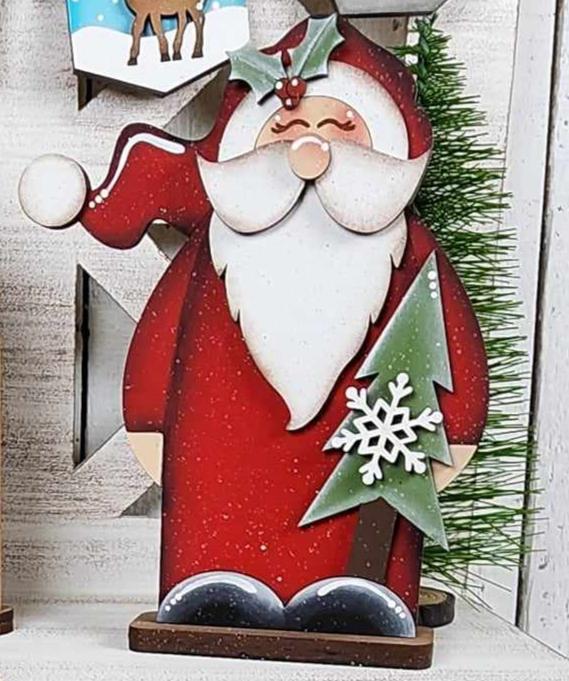 Oh Deer Santa Stander unpainted cutouts