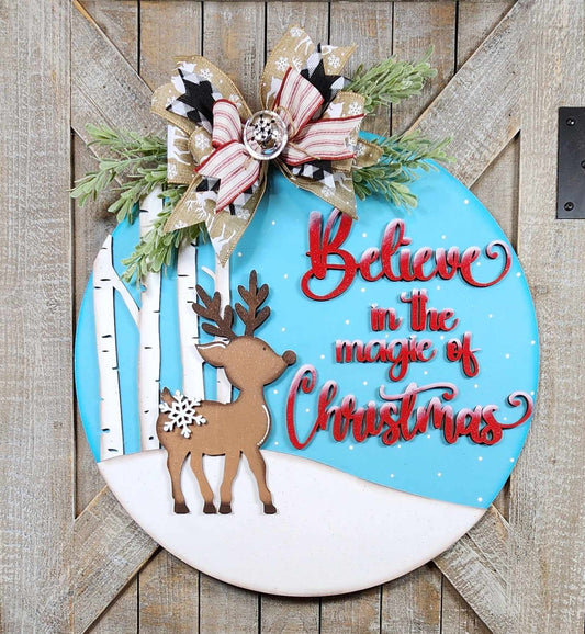 Oh Deer Door Sign - unpainted cutouts