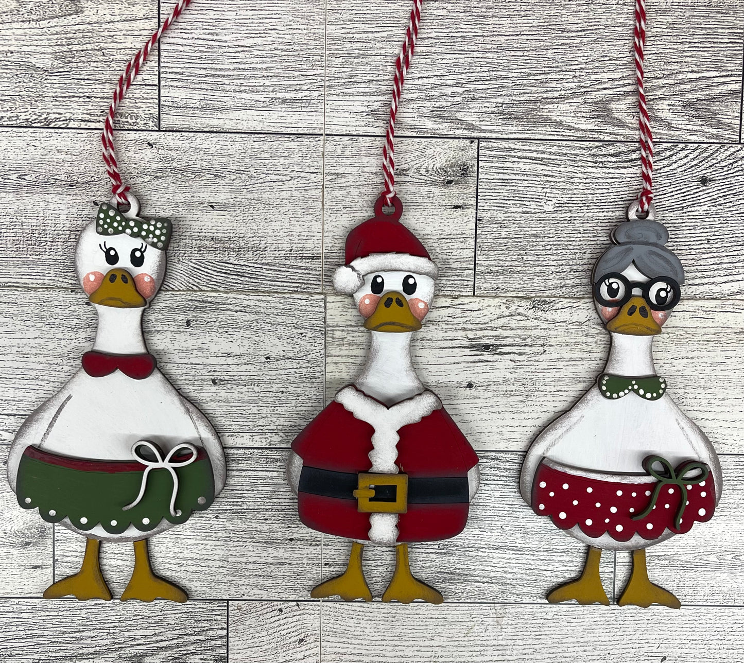 2026 5th Day of Christmas in July - Goose Christmas  Ornaments - unpainted cutouts, ready to paint