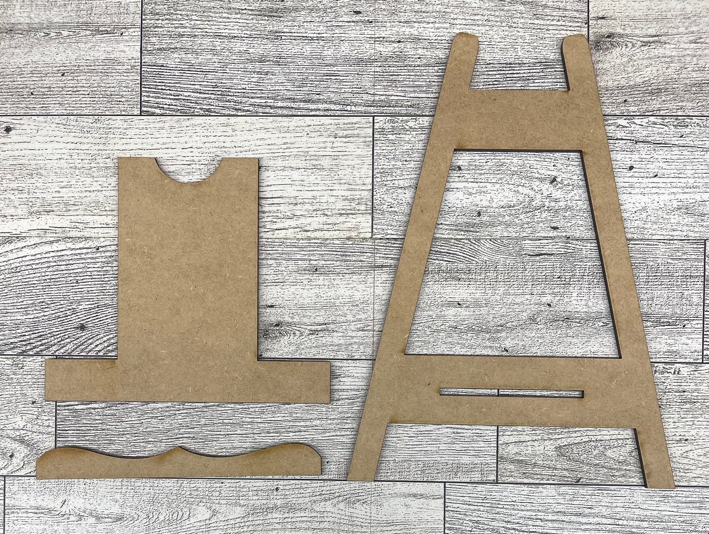 Easel unpainted wood cutouts - ready for you to paint
