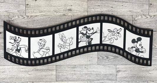 Movie Film Strip Frame unpainted wood cutouts, ready for you to paint