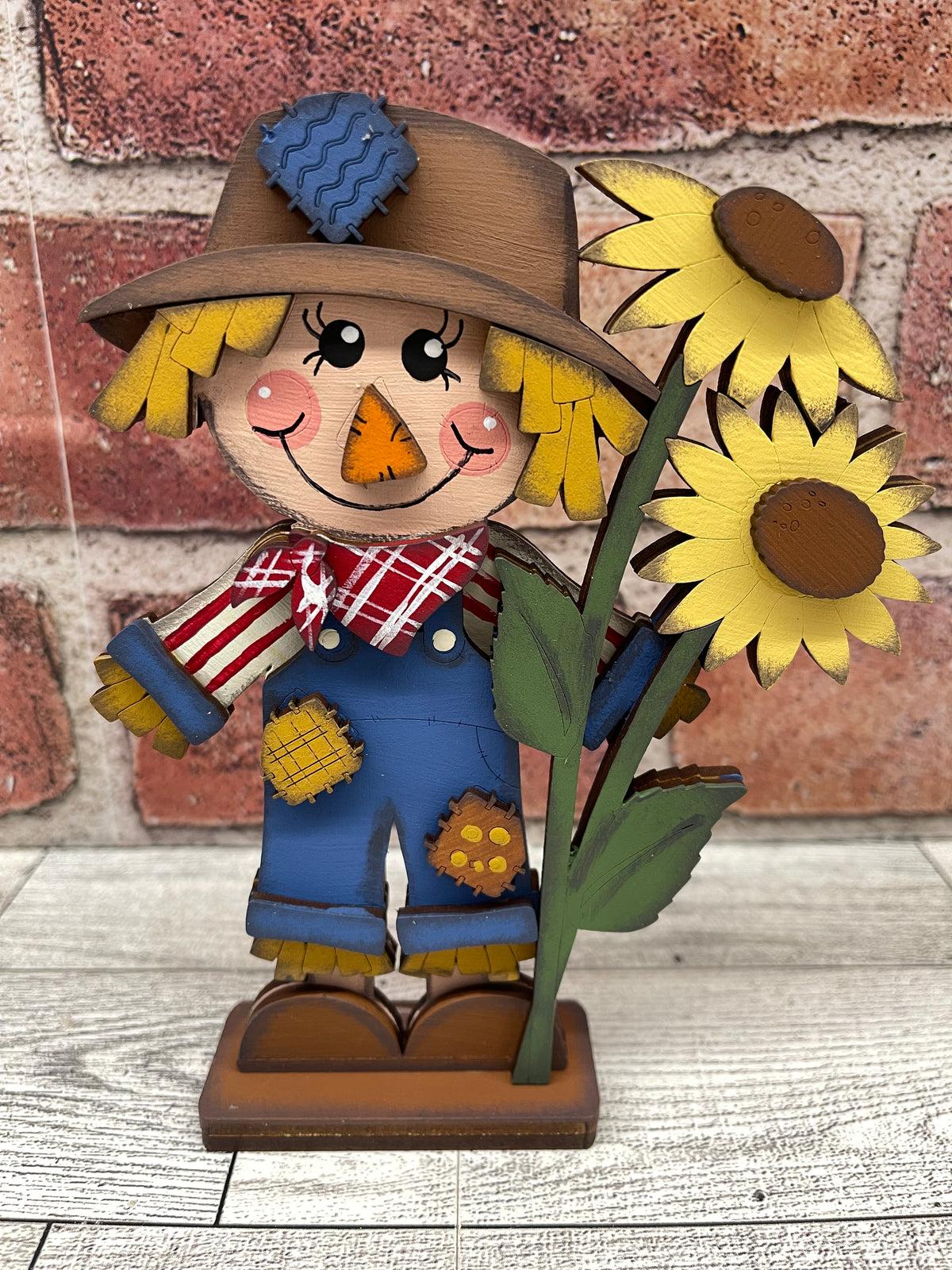 $5.00 Friday - Scarecrow Stander boy or girl - unpainted cutouts ready for you to finish