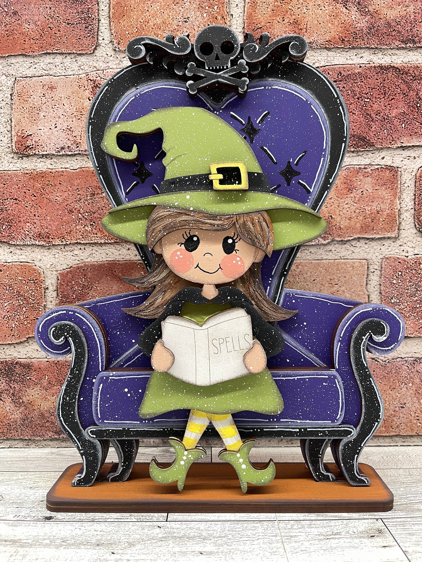$5.00 or $20 Friday - Halloween Witch Sitter with or without chair  - unpainted cutouts ready for you to finish