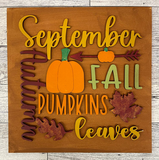 September themed seasonal unpainted kit
