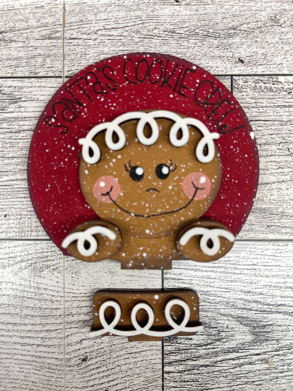 Gingerbread 2026 Globe Insert - unpainted wood cutouts, ready for you to paint