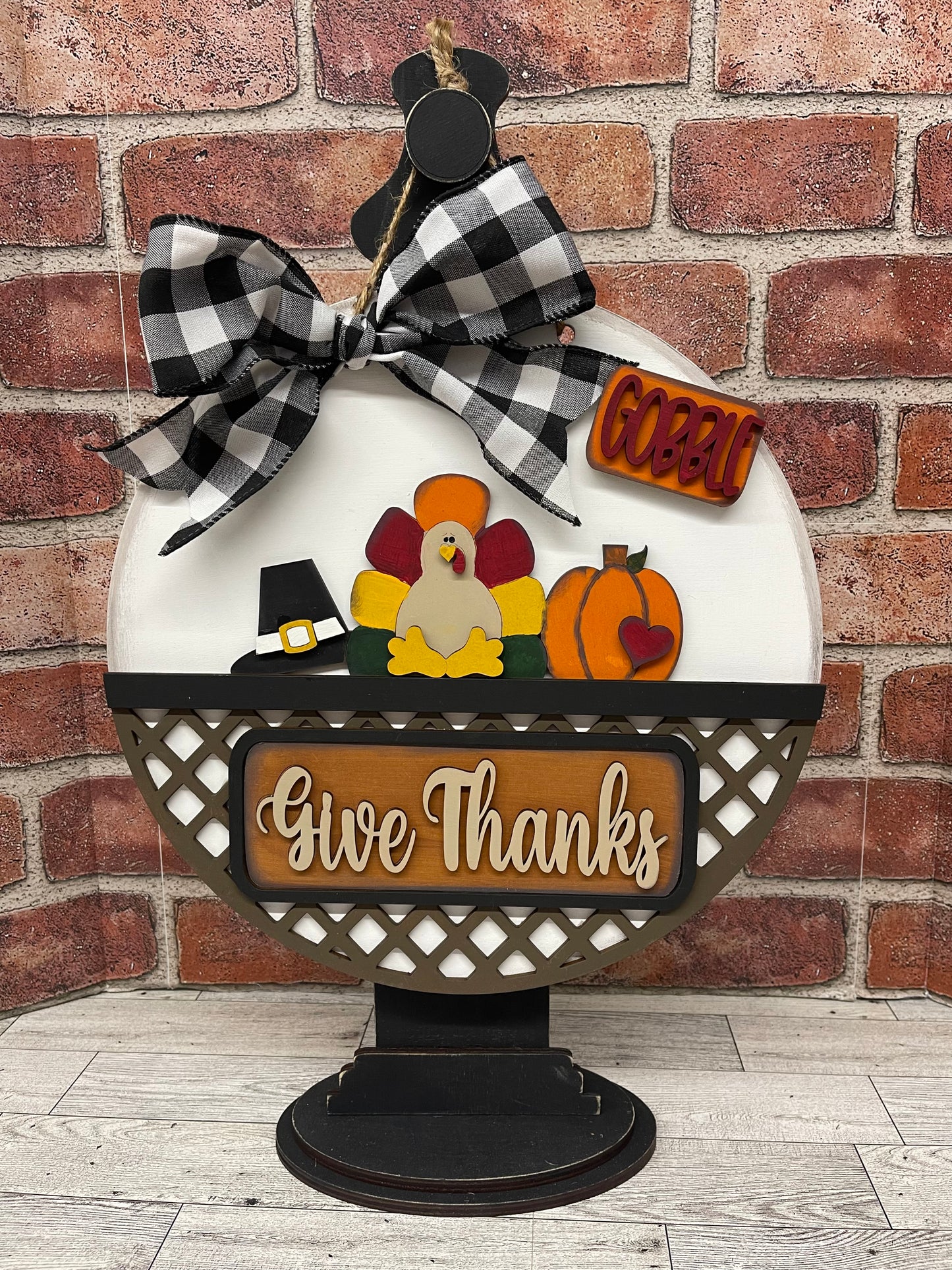 Thanksgiving Turkey Truck insert only, unpainted wood cutouts, ready for you to paint,