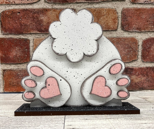 Bunny Butt Stander unpainted wood cutouts - ready for you to paint