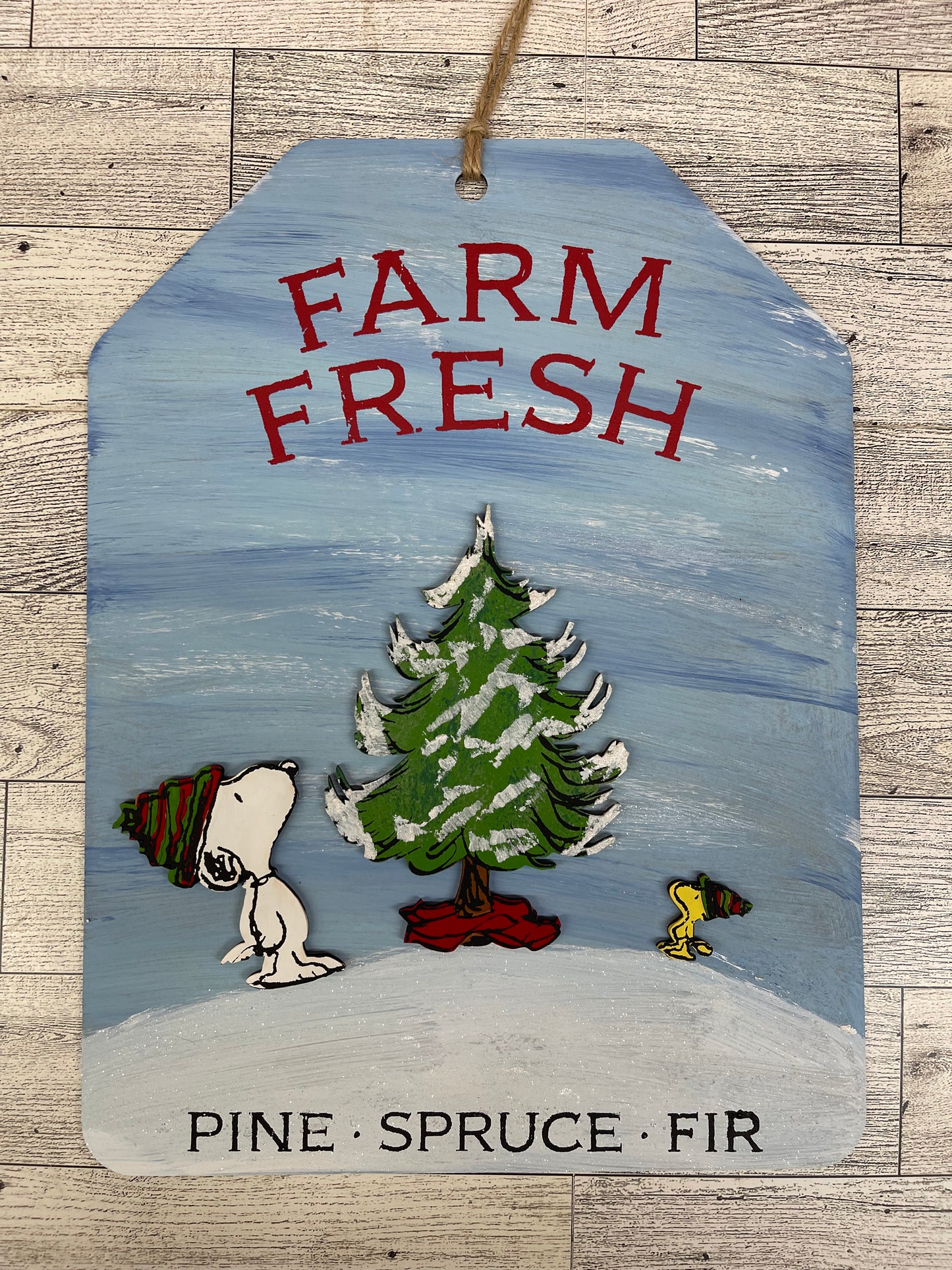 Peanuts Christmas Tree Farm - Peanuts Gang Cutout unpainted wood ready for you to paint