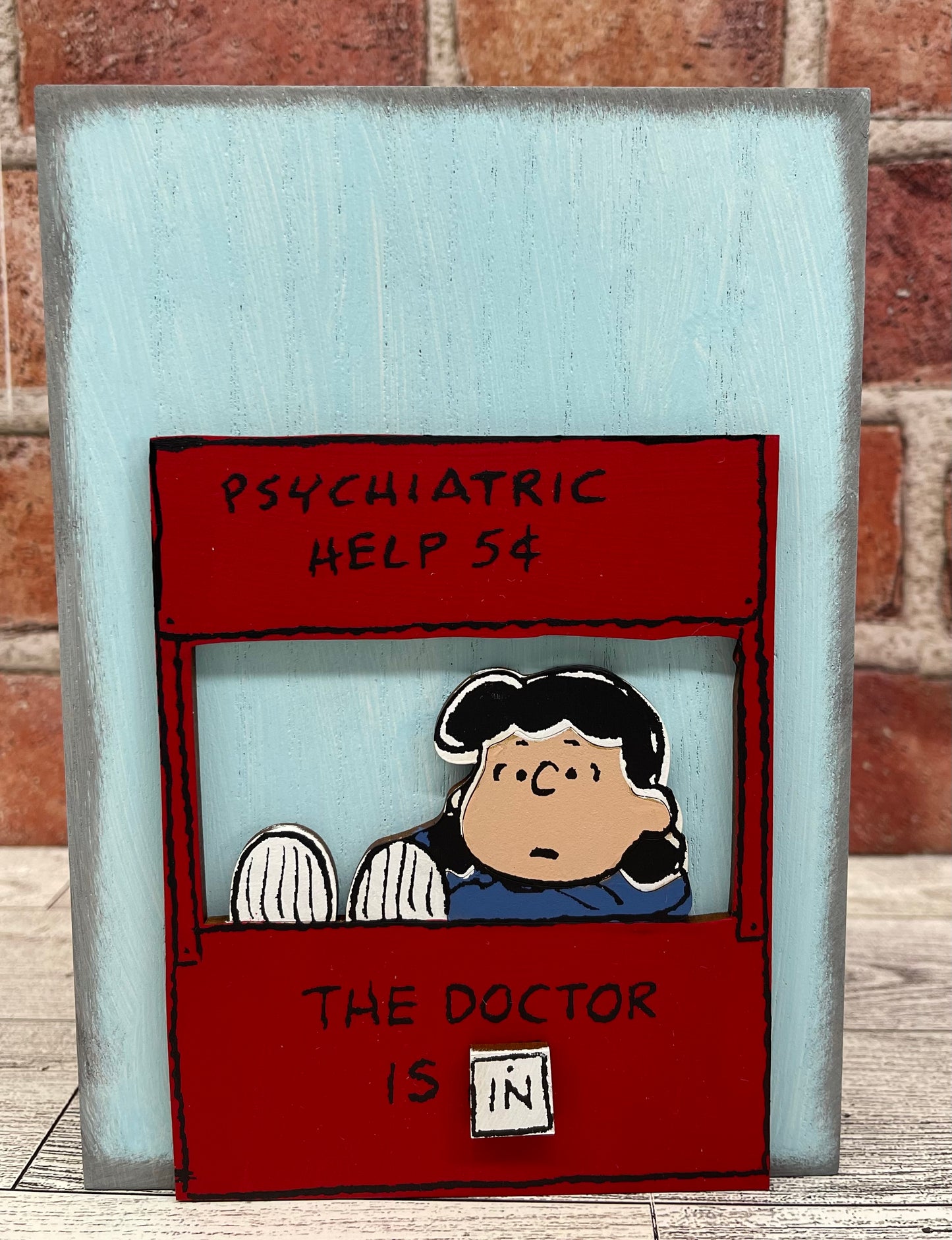 Dr. Lucy Psychiatric Help - Peanuts Gang Cutout unpainted wood ready for you to paint