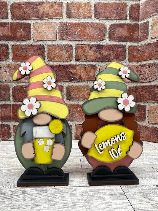 Lemon Boy or Girl Gnome cutout, unpainted wooden cutout - Ready for you to paint
