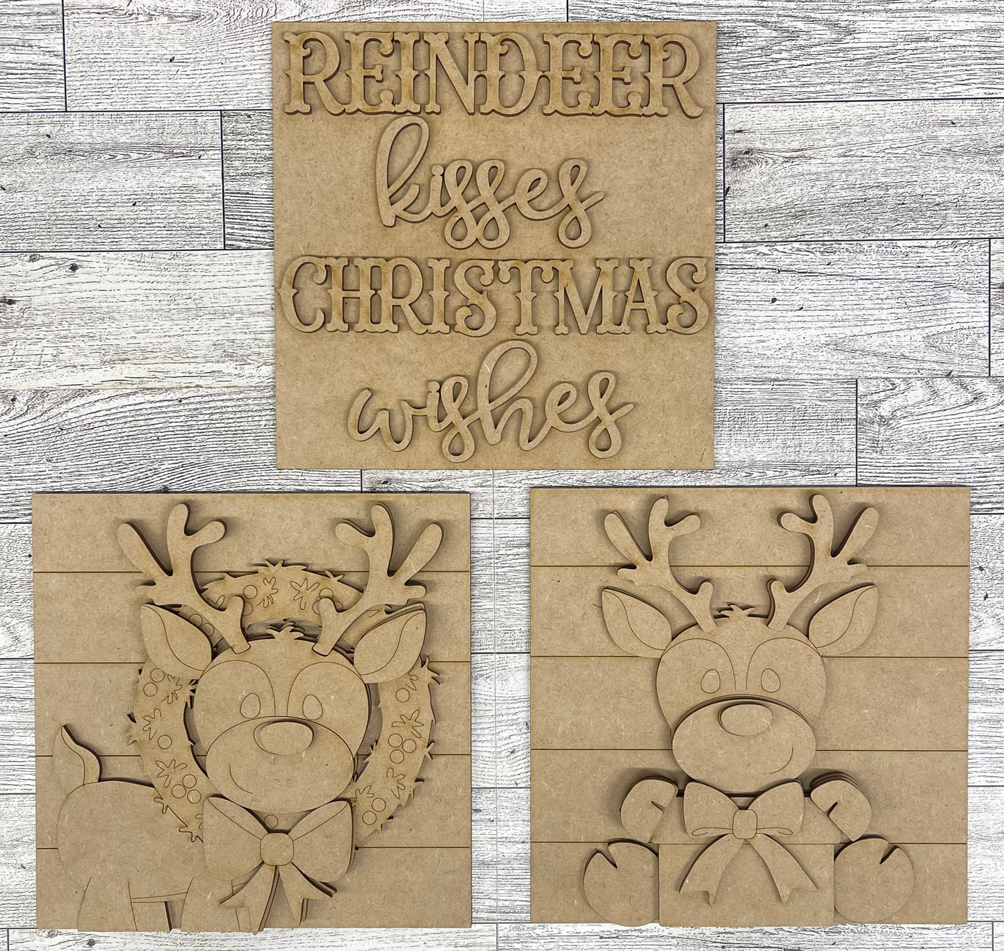 November 2025 Blocks only - House Leaning Ladder Blocks only - unpainted cutouts -doesn't include the House Leaning Ladder