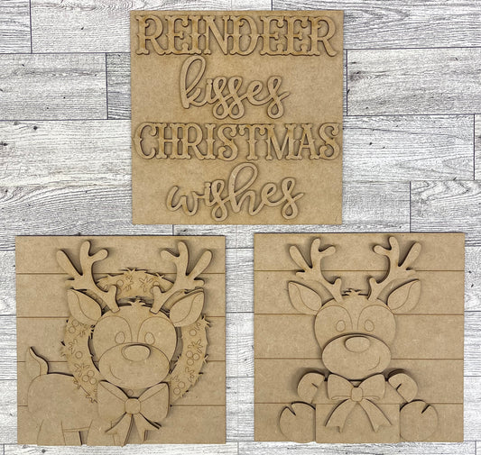 November 2025 Blocks only - House Leaning Ladder Blocks only - unpainted cutouts -doesn't include the House Leaning Ladder