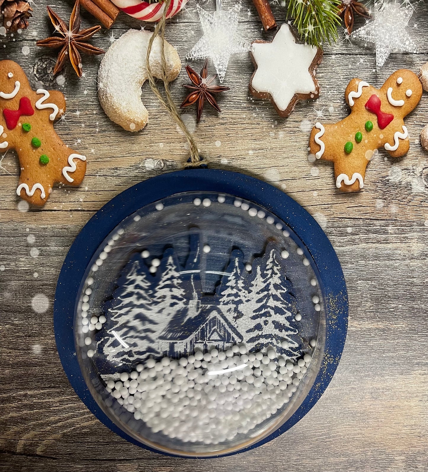 Snow Globe - Santa or Hurry down the chimney tonight wood cutouts, unpainted wooden cutout, ready for you to paint