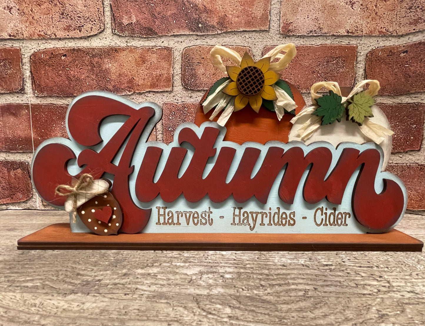 Autumn - word sign kit - unpainted wood cutouts