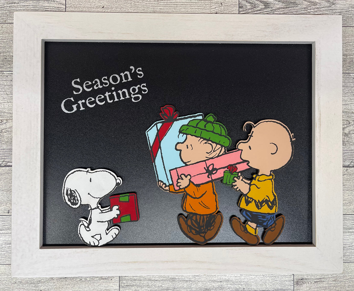 Joy of Giving - Snoopy, Linus & Charlie Brown - Peanuts Gang Cutout unpainted wood ready for you to paint