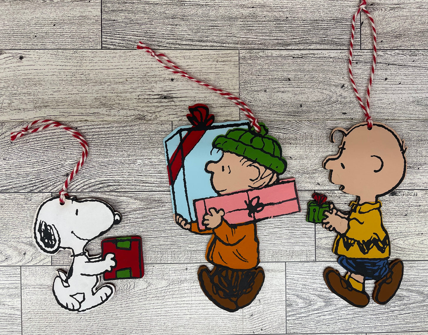 Joy of Giving - Snoopy, Linus & Charlie Brown - Peanuts Gang Cutout unpainted wood ready for you to paint