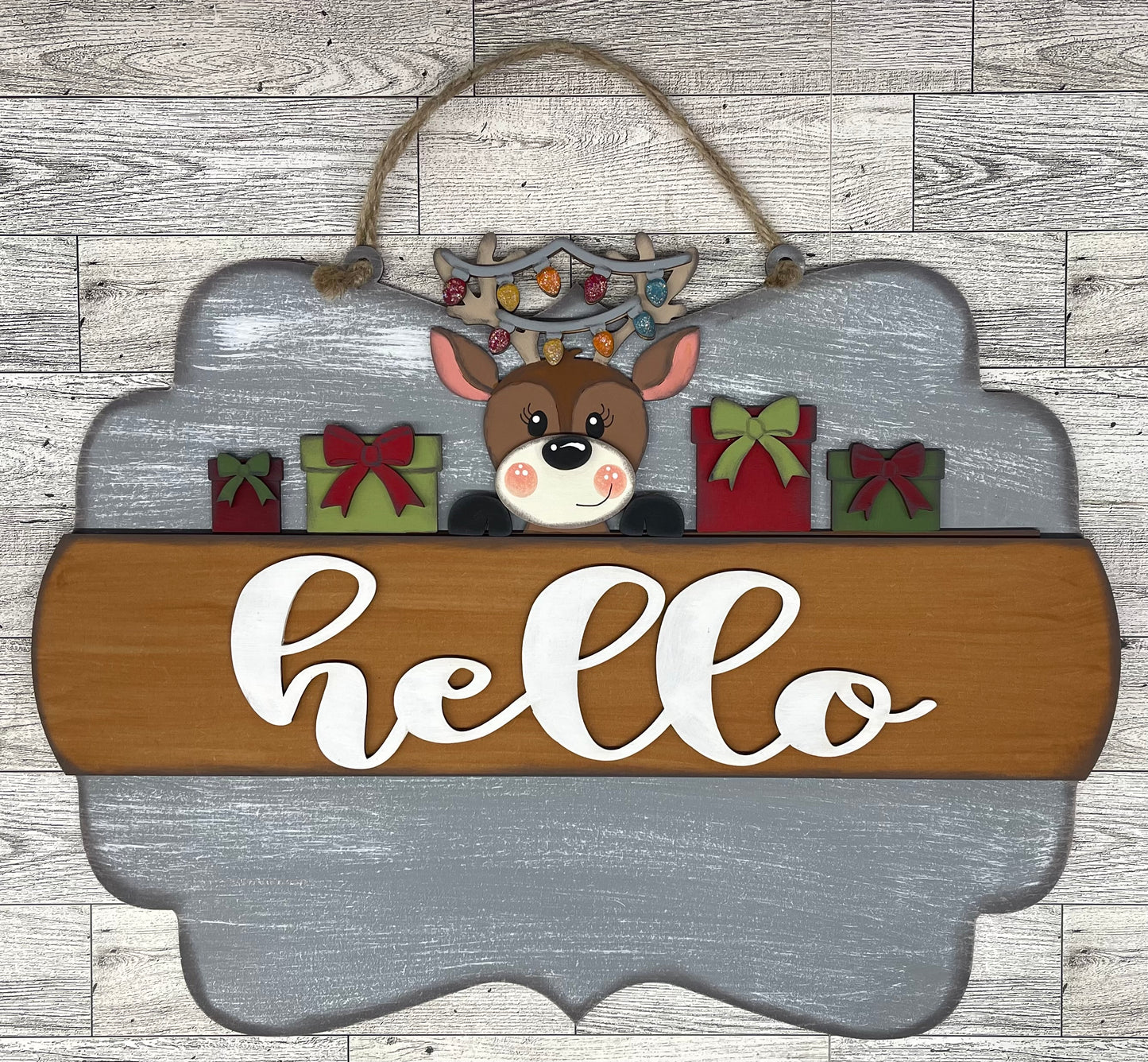 November 2025 Sign insert only - Hello Door Sign Insert only unpainted cutouts - doesn't include the door sign backer