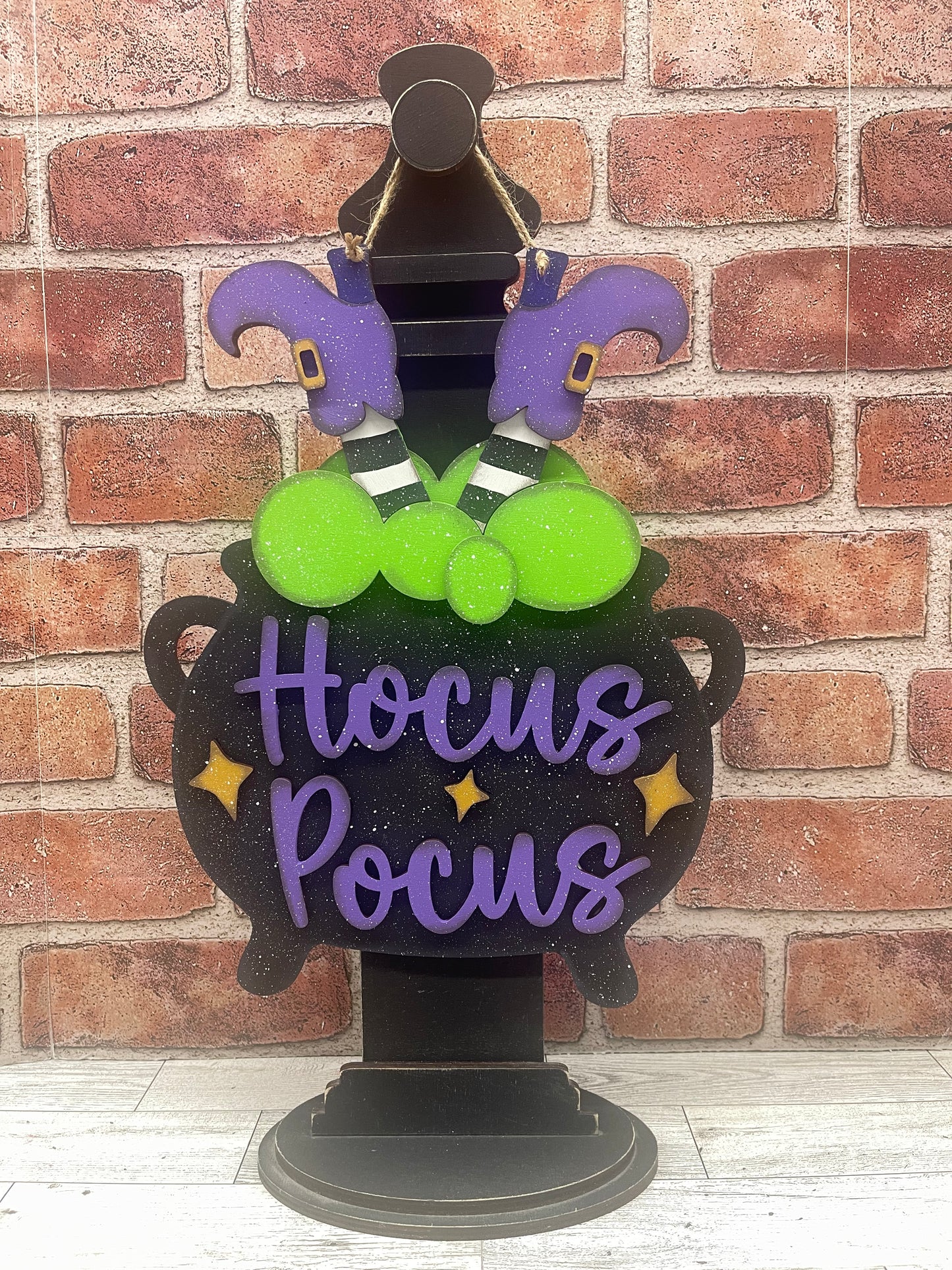 Halloween Cauldron Door Sign - unpainted cutouts ready for you to paint