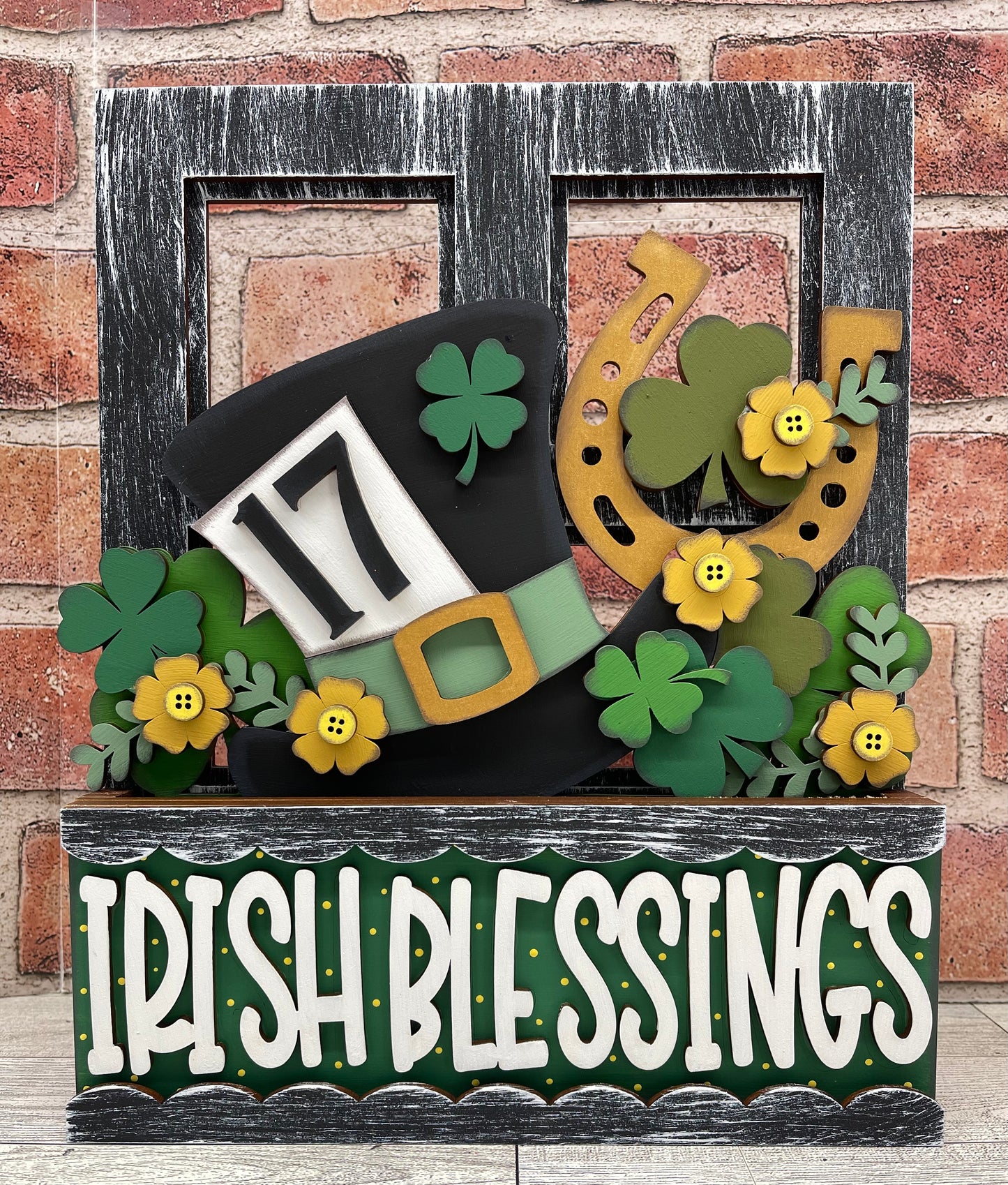 St. Patricks Day - Insert for Changeable Window Box unpainted wood cutouts, ready for you to paint