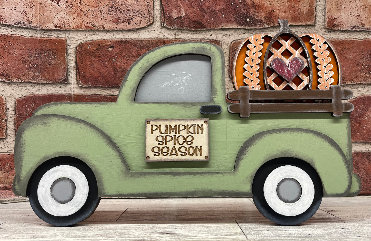 Sweater Weather Pumpkin Large Truck - unpainted cutouts