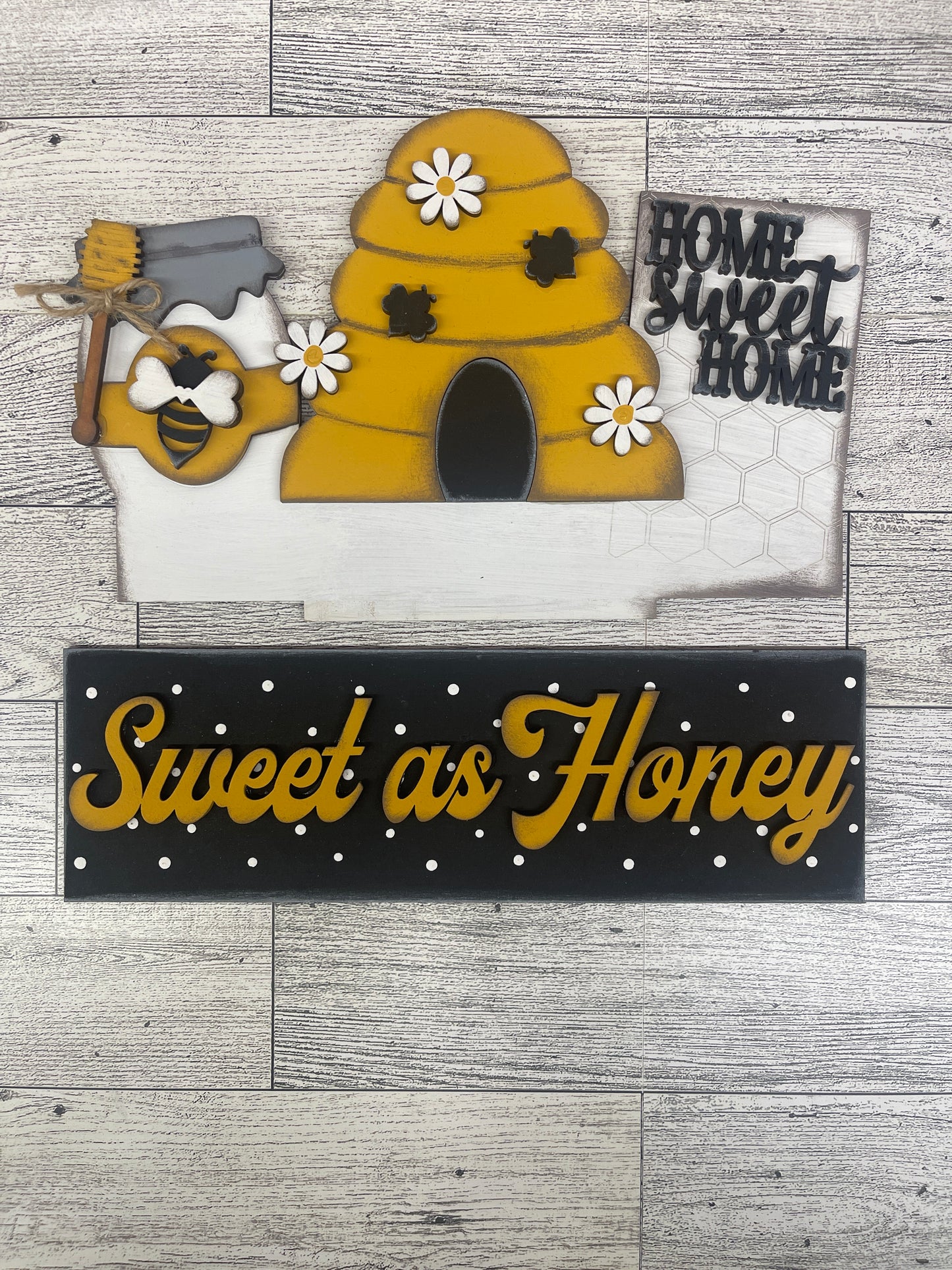 Beehive - Bee Insert for Changeable Window Box unpainted wood cutouts, ready for you to paint