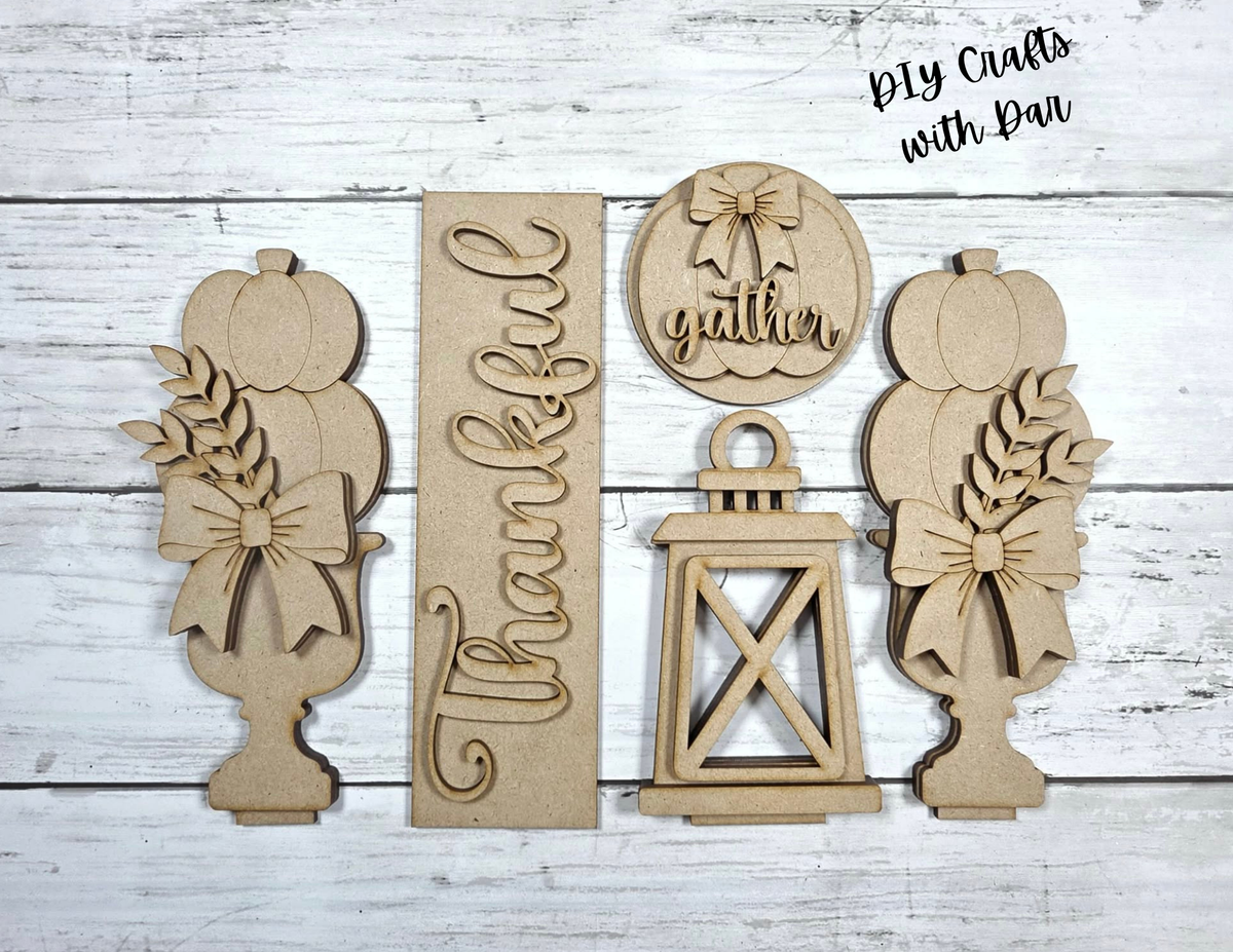Give Thanks Barn Door Set - unpainted ready for you to finish