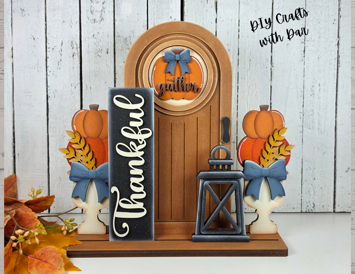 Give Thanks Barn Door Set - unpainted ready for you to finish