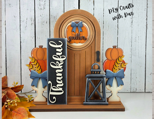 Give Thanks Barn Door Set - unpainted ready for you to finish