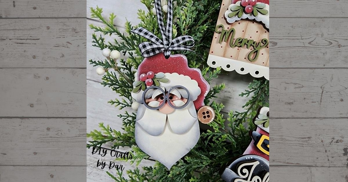 Jolly St. Nick Christmas Ornaments set of 3 - unpainted cutouts, ready for you to paint