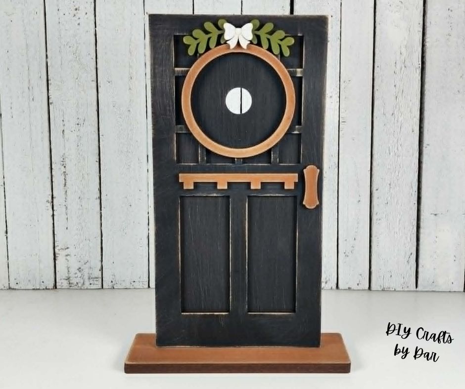 New Craftsman Barn Door Base to use with Inserts - wood cutouts - unpainted wooden cutouts, ready for you to paint