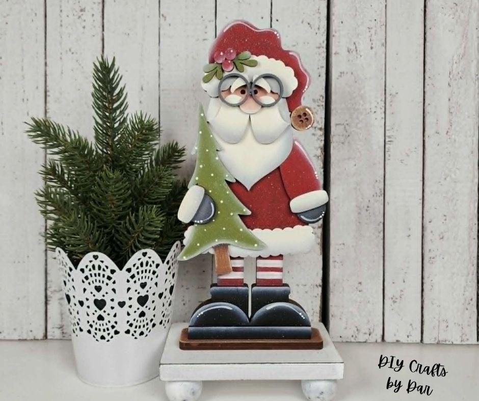 Jolly St. Nick Stander - unpainted wood cutouts, ready for you to paint