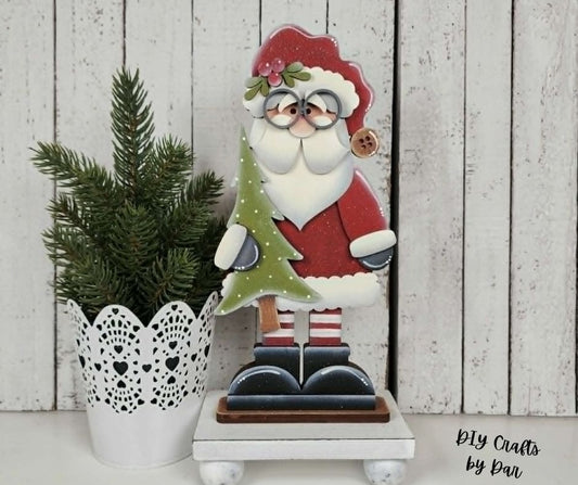 Jolly St. Nick Stander - unpainted wood cutouts, ready for you to paint