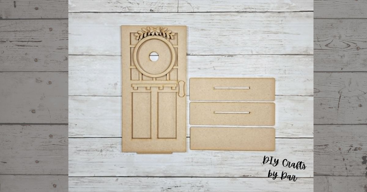 New Craftsman Barn Door Base to use with Inserts - wood cutouts - unpainted wooden cutouts, ready for you to paint