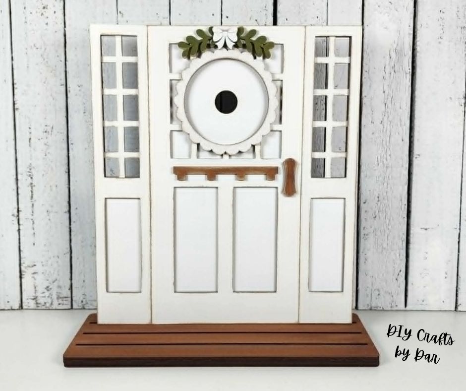 New Craftsman Barn Door Base to use with Inserts - wood cutouts - unpainted wooden cutouts, ready for you to paint