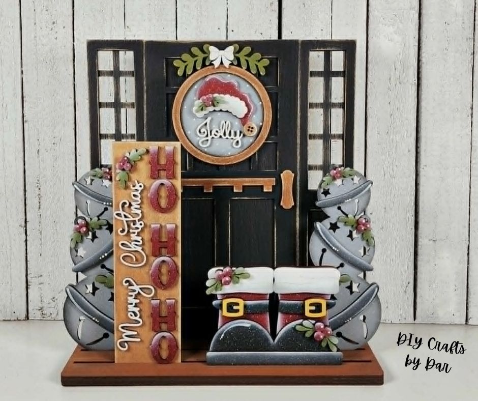Jolly St. Nick - Christmas Barn Door inserts - wood cutouts - unpainted wooden cutouts, ready for you to paint