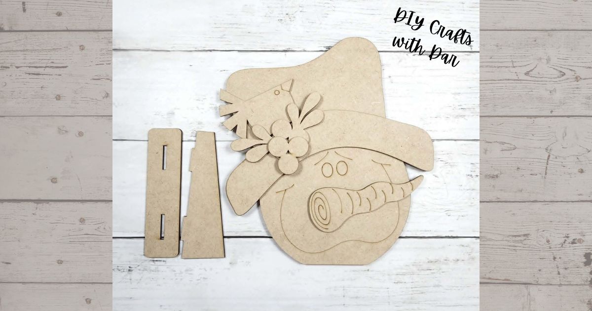 Snowman Head Shelf Sitter - unpainted wood cutouts, ready for you to paint