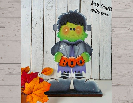 Frankenstein Stander - unpainted wooden cutouts, ready for you to paint