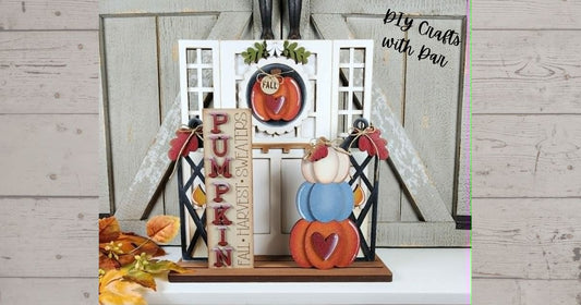 Fall Scarecrow Barn Door Set - unpainted ready for you to finish