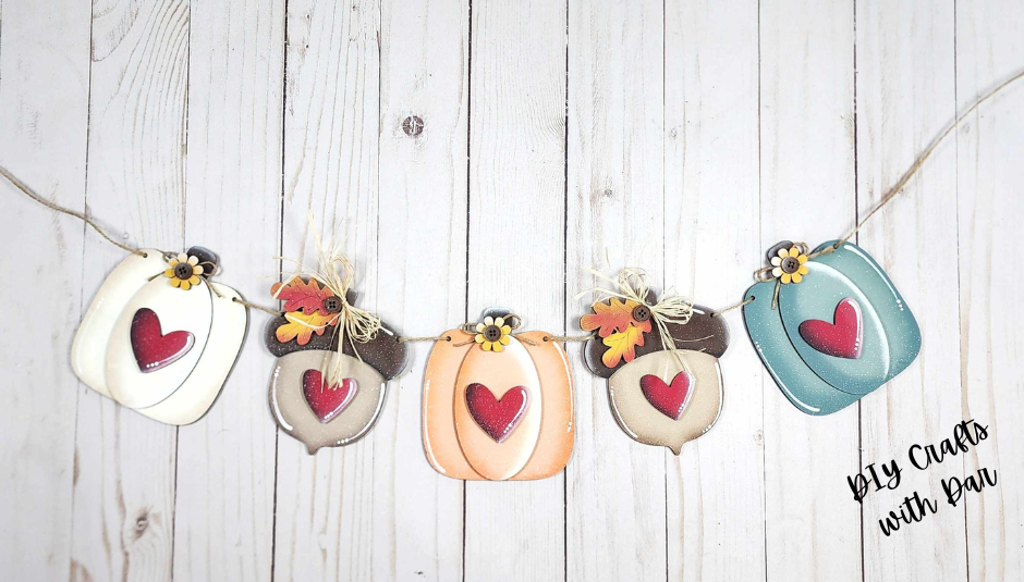 Fall Harvest Garland - unpainted cutouts