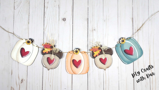 Fall Harvest Garland - unpainted cutouts