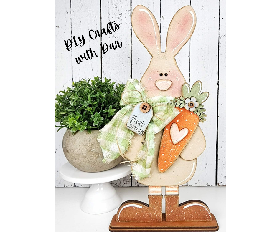 Prim Fresh Carrots Stander 2026 - unpainted cutouts ready for you to paint and finish