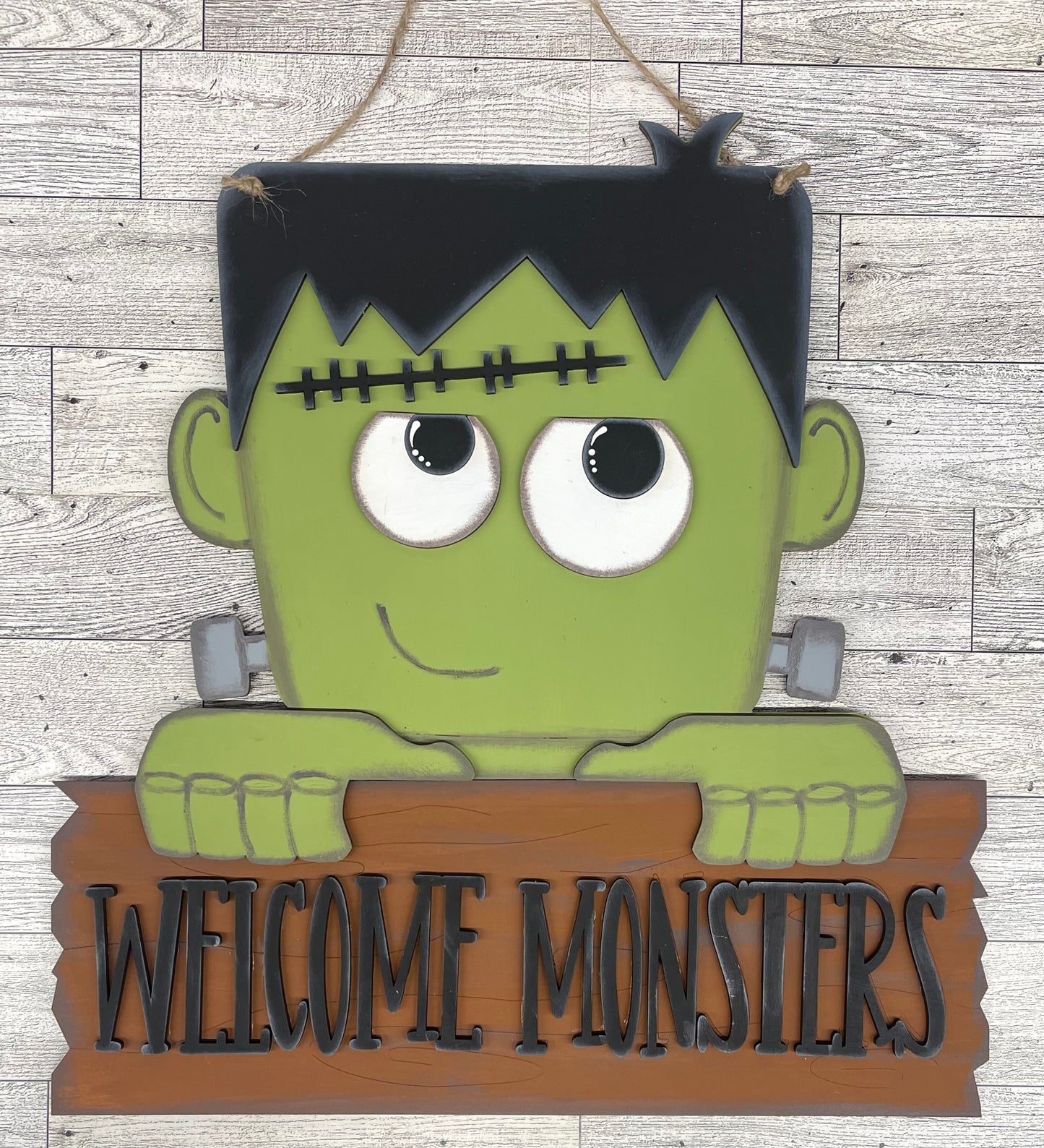 Frankenstein Door Sign - unpainted cutouts