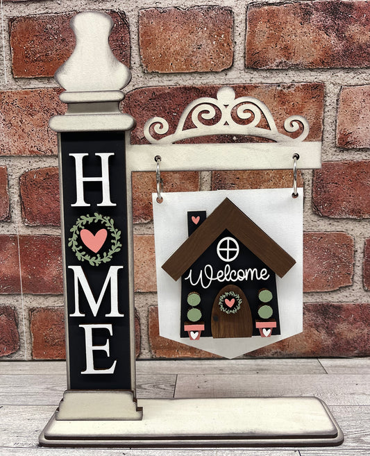 Welcome Home sign cutouts for changeable sign  - unpainted wooden cutouts, ready for you to paint
