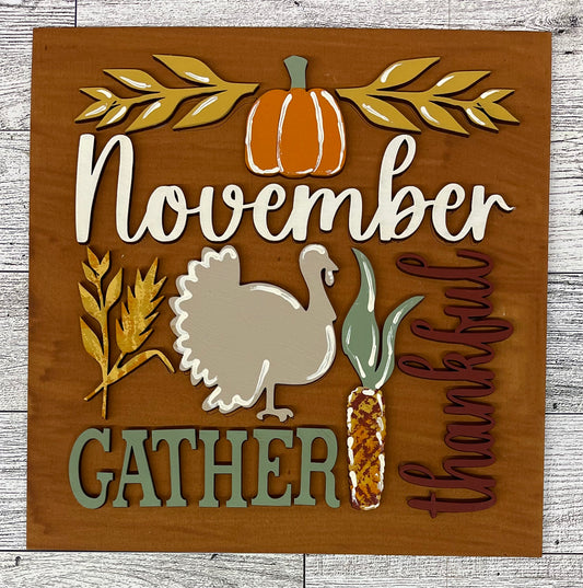 November themed seasonal unpainted kit