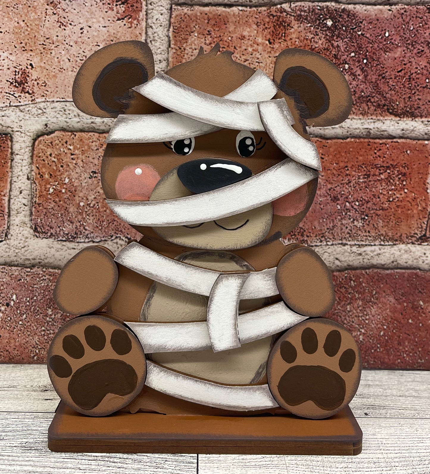 Both September 2025 Insert and blocks only - September Craft Kit - Hello Door Sign Insert and House Ladder Blocks Only unpainted cutouts, Bonus Mummy Bear Kit- doesn't include the door sign backer and house leaning ladder