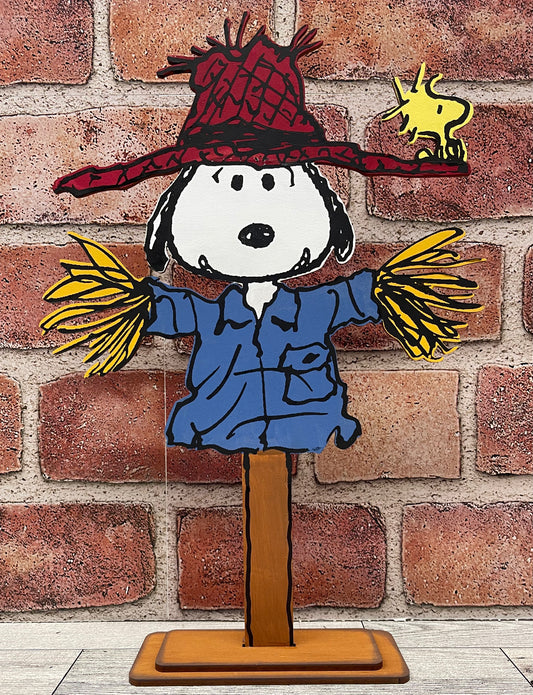Snoopy Scarecrow - Peanuts Gang Cutout unpainted wood ready for you to paint