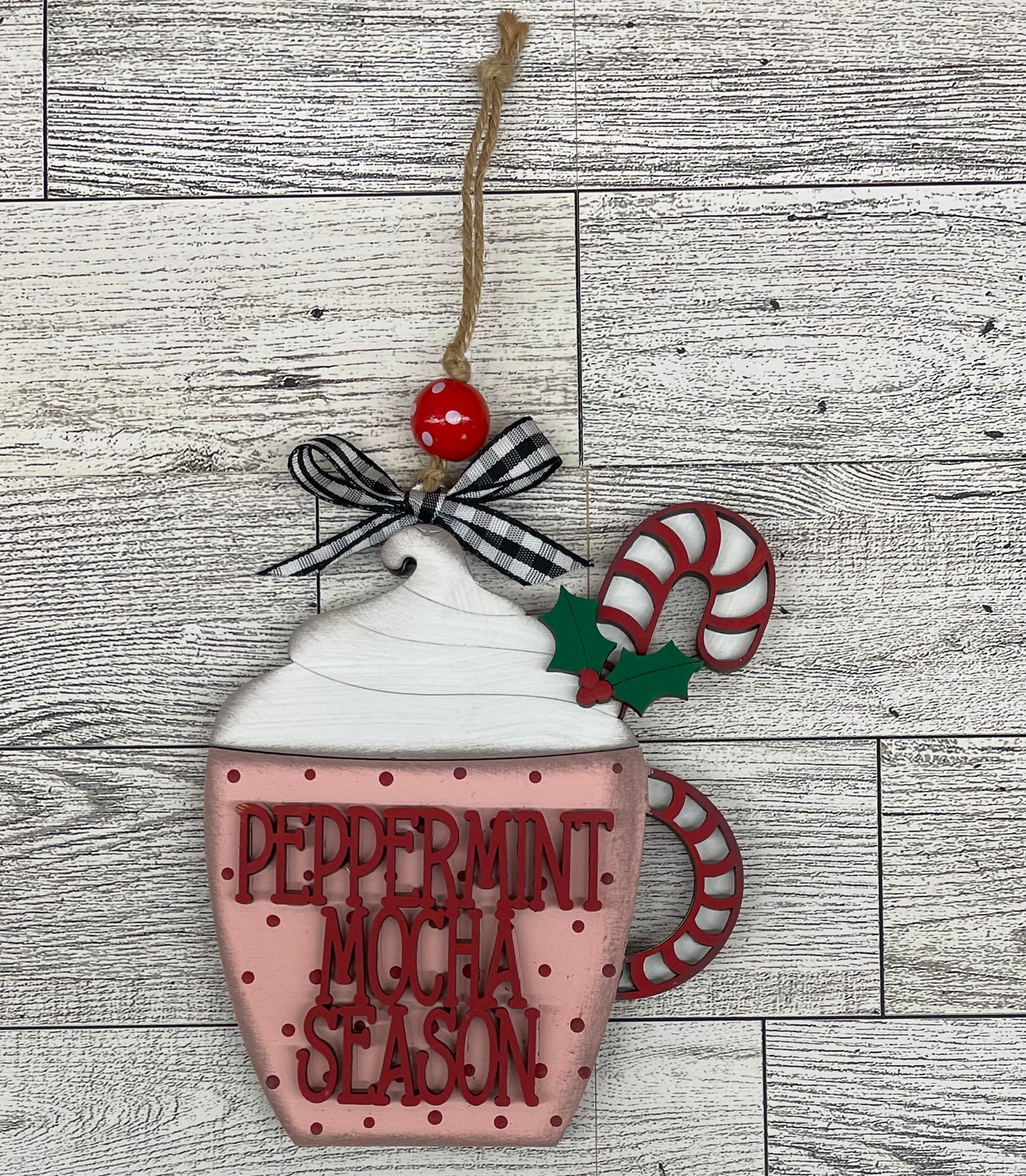Hot Cocoa Ornaments - wood ornament cutout, unpainted ready for you to finish